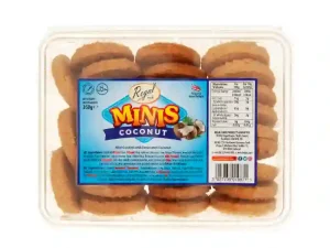 Regal Minis Coconut Cookies 350g x 6