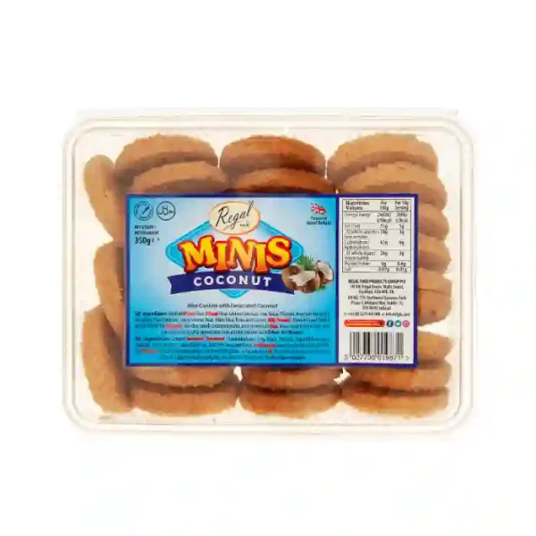 Regal Minis Coconut Cookies 350g x 6