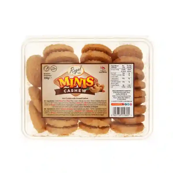 Regal Minis Cashew Cookies 350g x 6