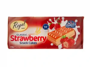 Regal Strawberry Snack Cakes 250g x 12
