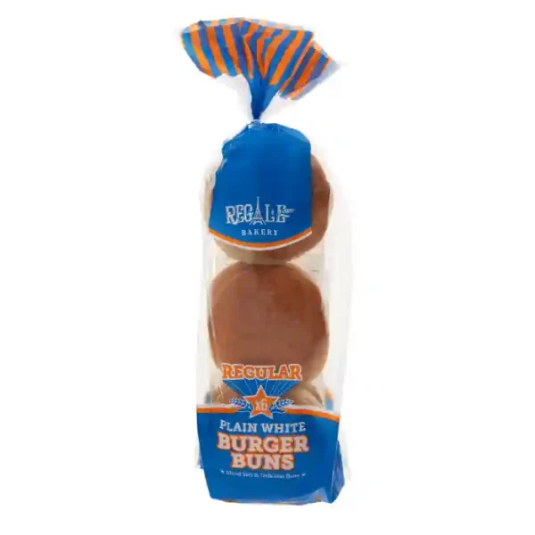 Regale Plain Burger Buns 6pk x 8